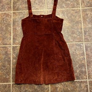 burnt orange corduroy dress